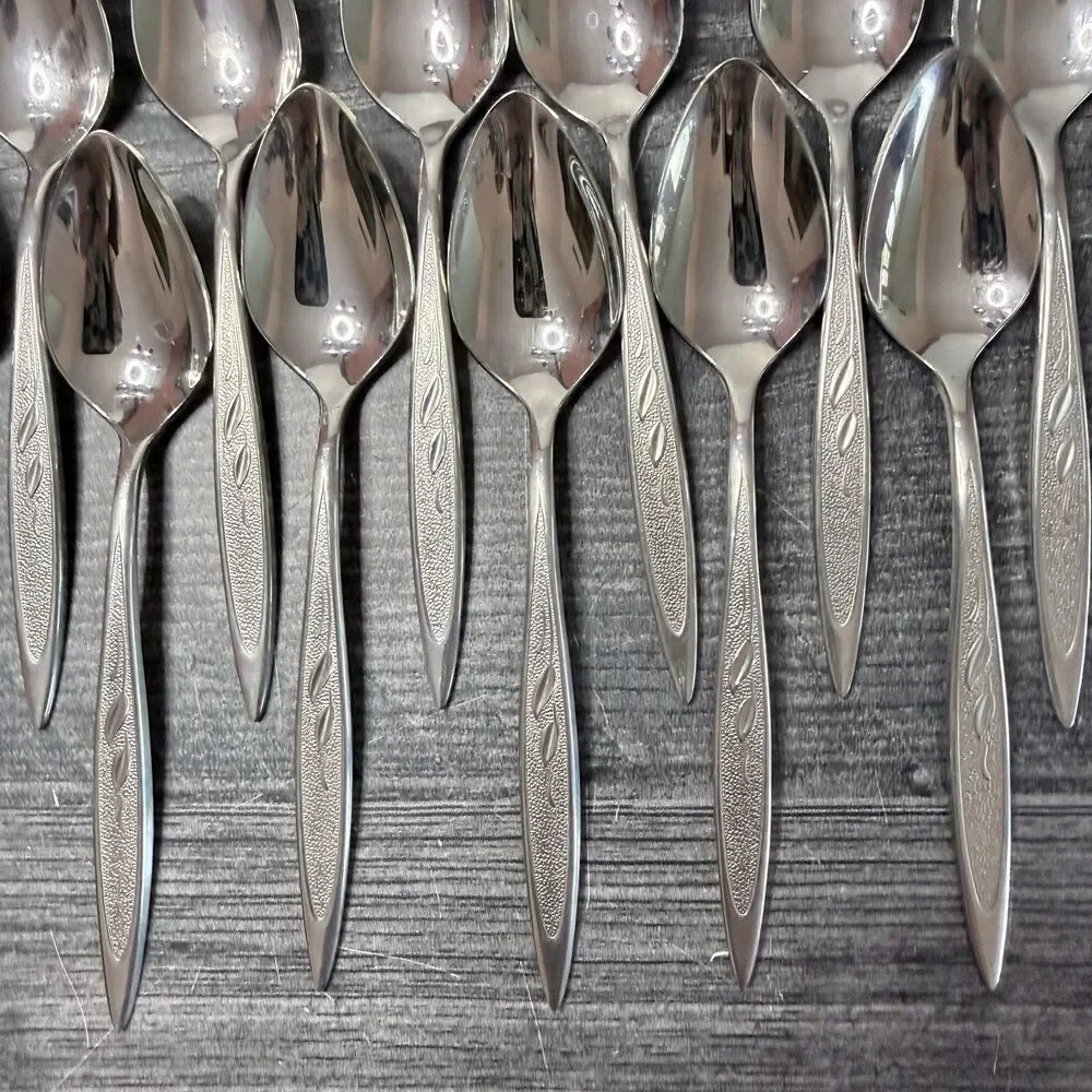 Vintage Royal Harvest Stainless Steel Relish Jam Spoons Set Of 12